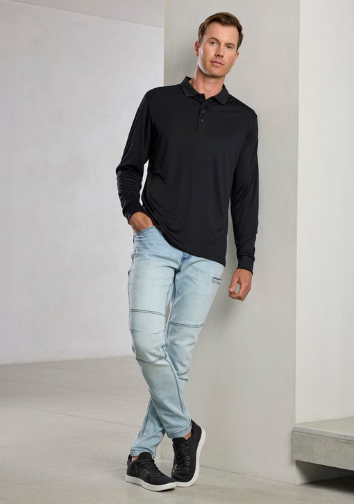 Mens Action Long Sleeve Polo