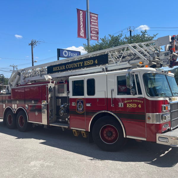 Bexar County_Leon Springs_Fire Dept_Reflective_Red Vehicle_Large Fire Truck Passenger_Signarama2