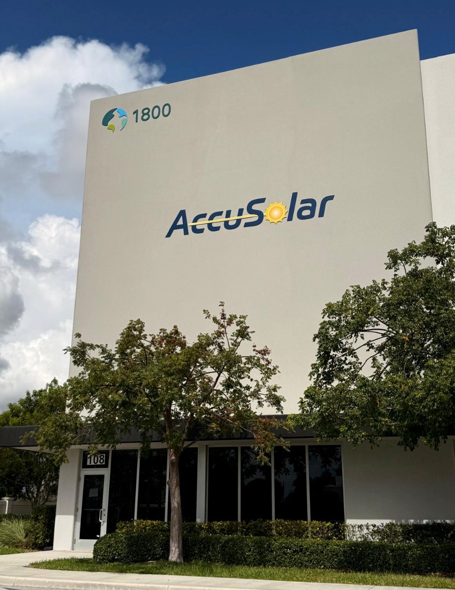 Accusolar Shines Bright with Bold New Dimensional Logo Sign
