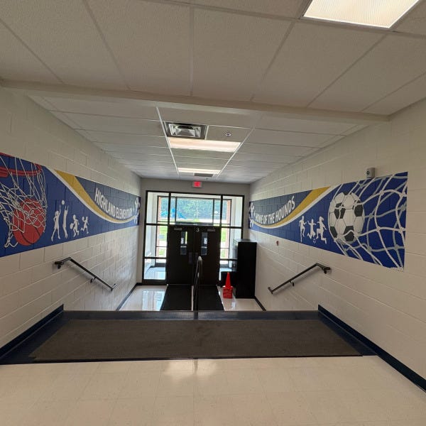U-46 Highland Elementary Sports Themed Graphics - Hallway