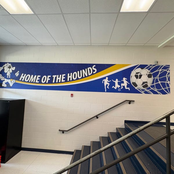 U-46 Highland Elementary Soccer themed Mural