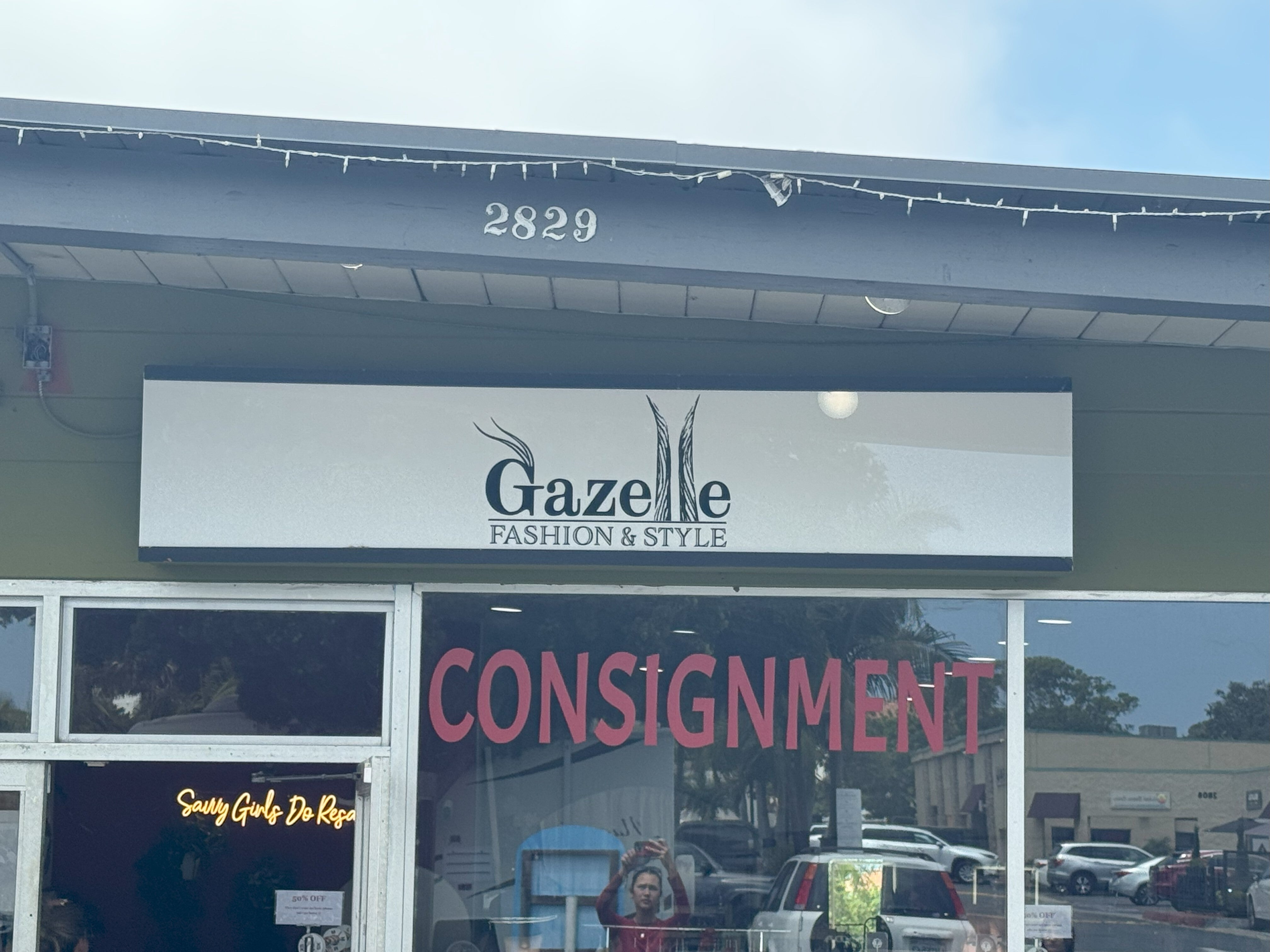 Gazelle Consignment Storefront Signage And Graphics in Carlsbad Village!