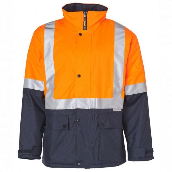 Custom Hi Vis Rainproof Jacket with Quilt Lining