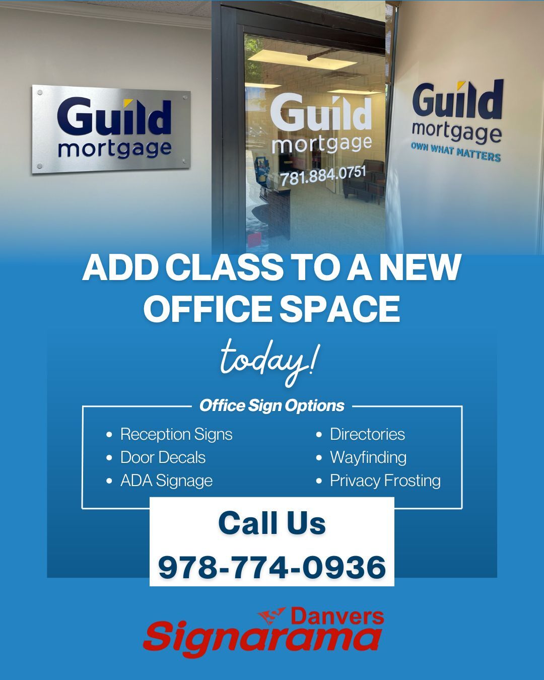 Guild Mortgage, Reading MA - Office Signage