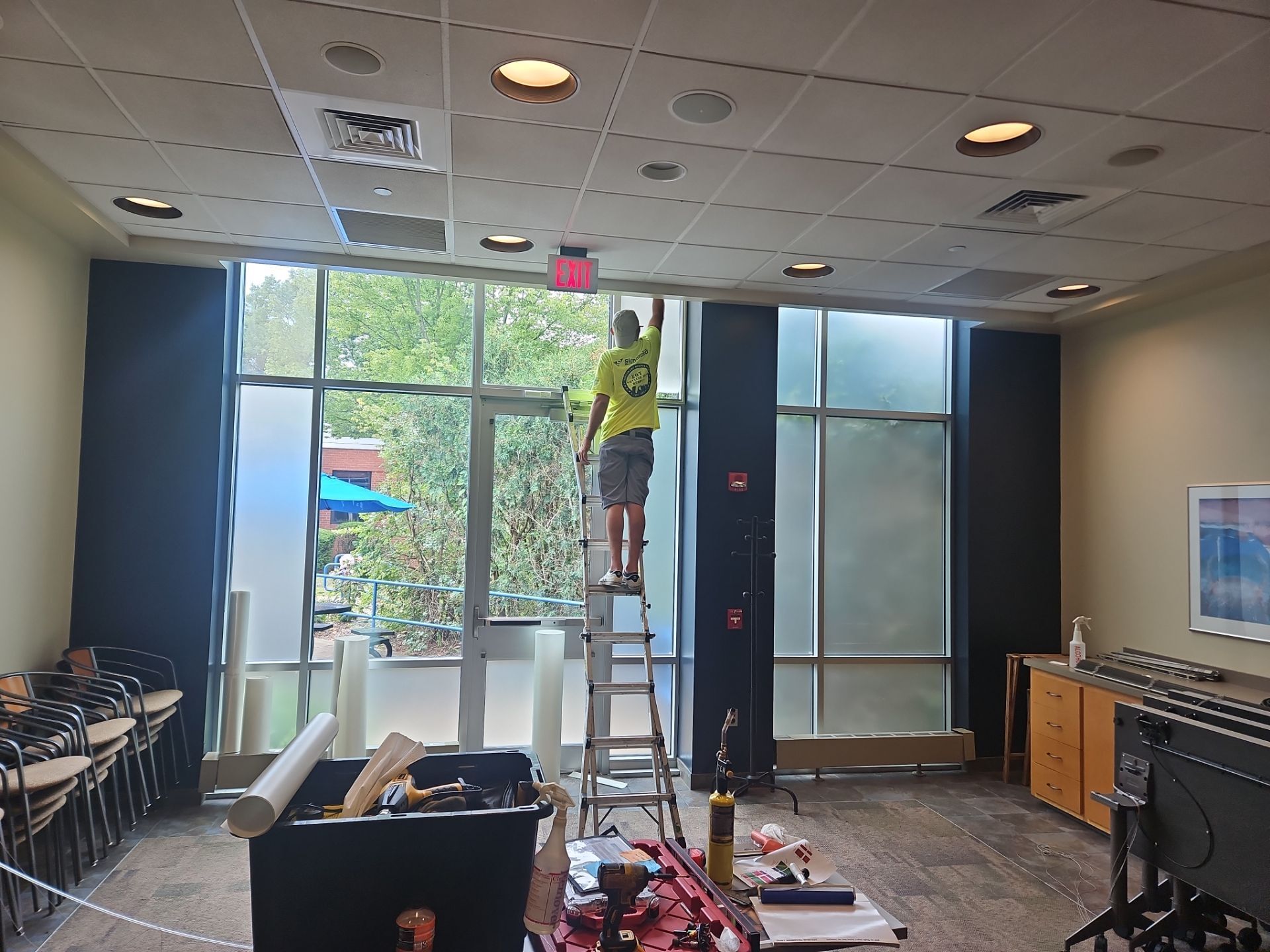Frosted window film - Penn State Greater Allegheny - Mckeesport