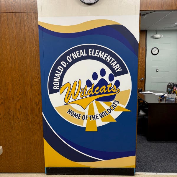 U-46 Ronald O'Neal Elementary School Logo and Wall Mural