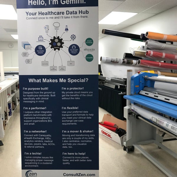 Custom Trade Show Banner for ConsultZen – “Gemini” Healthcare Data Hub