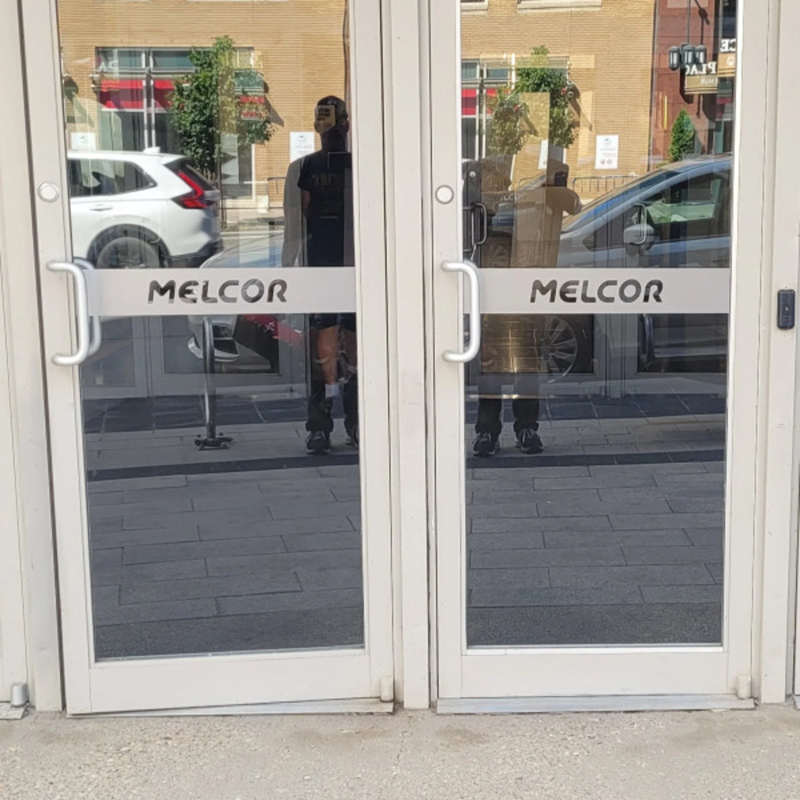 Etch Vinyl on Glass for Melcor in Edmonton, AB
