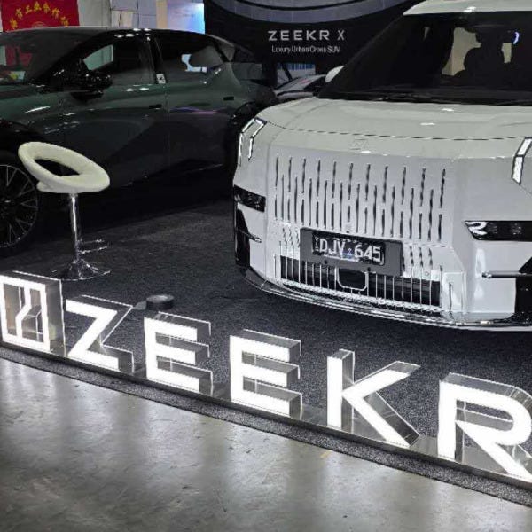 Double sided metal fabricated 3D signage for Zeekr.  The sign was displayed on the floor in front of their new electric vehicle at the Car show in Melbourne