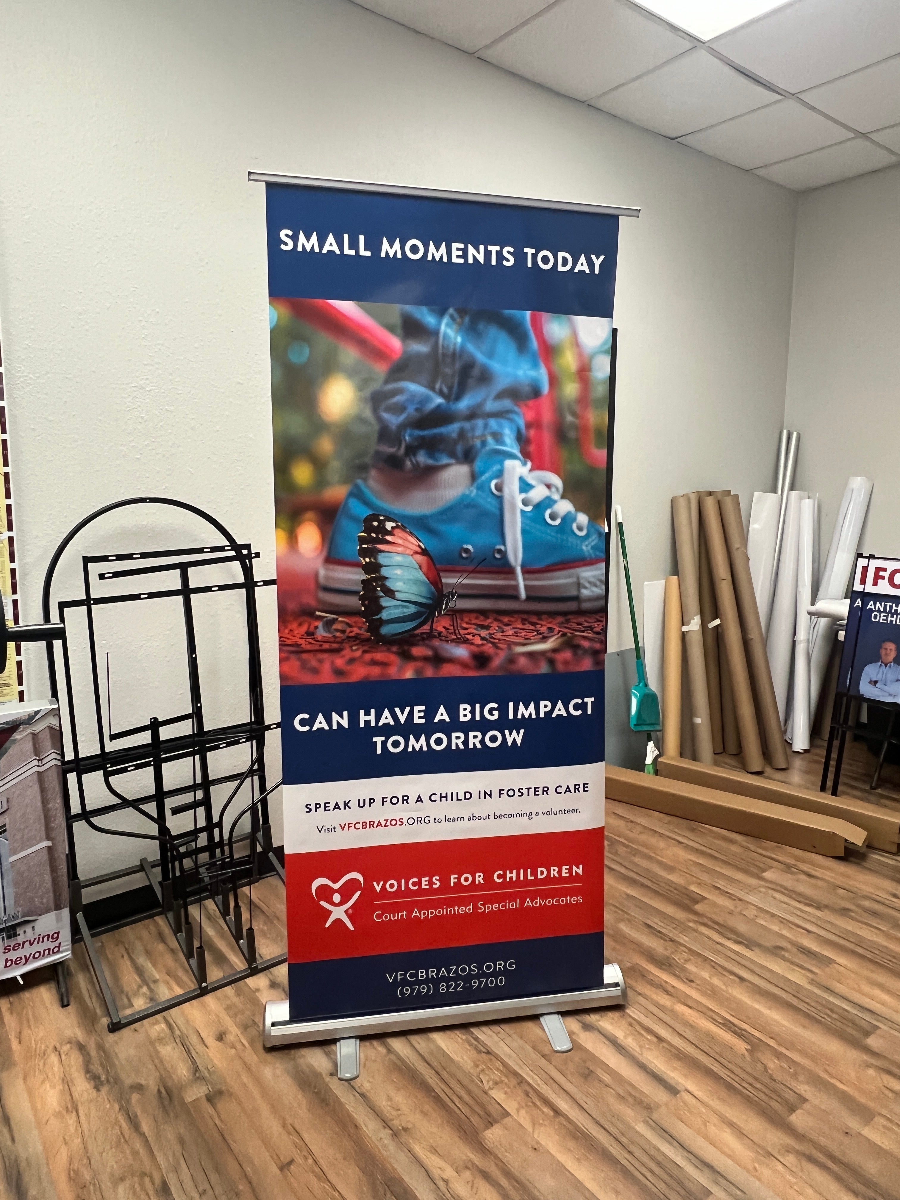 Voices For Children retractable banner