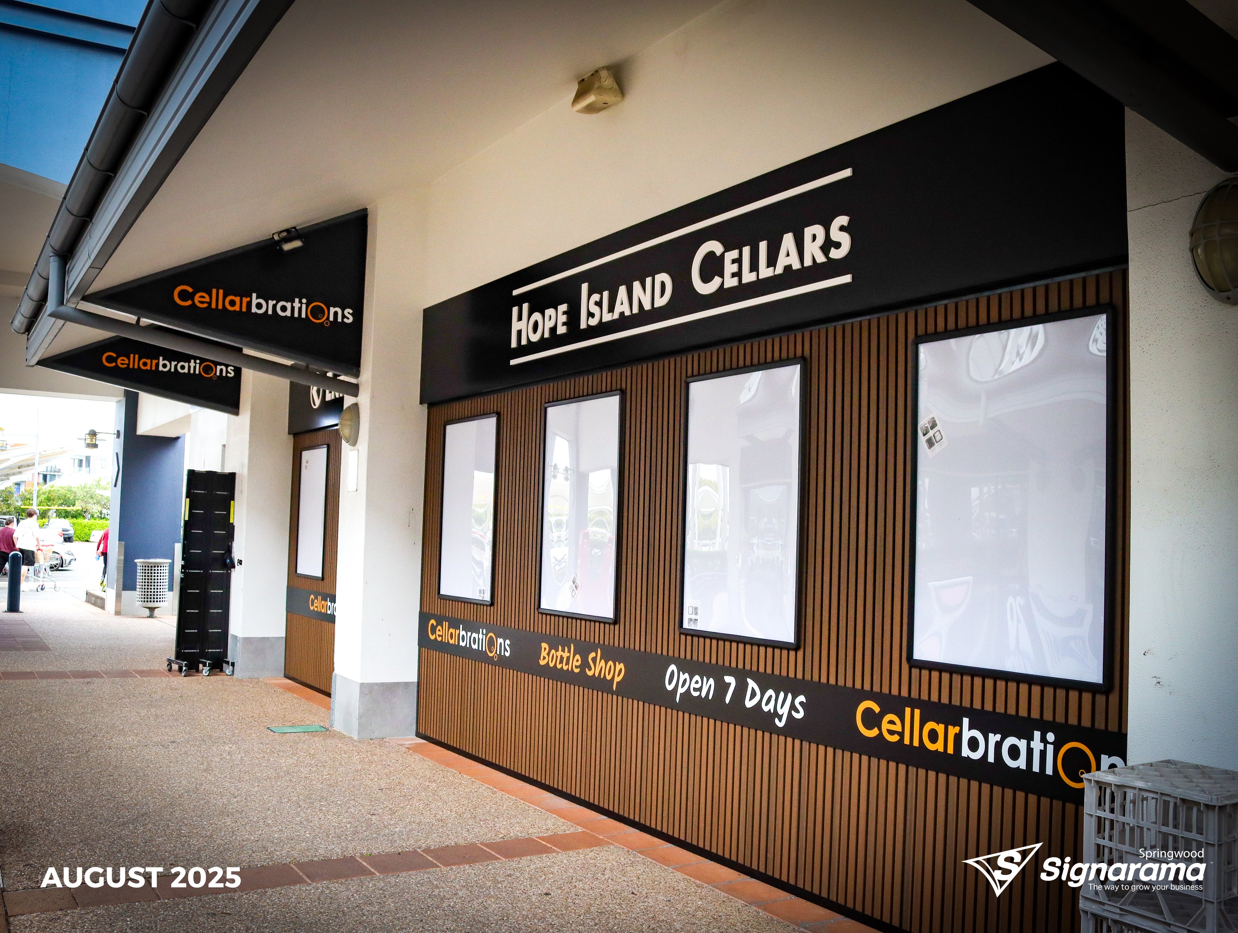 Shop Front Re-brand - Hope Island Cellars