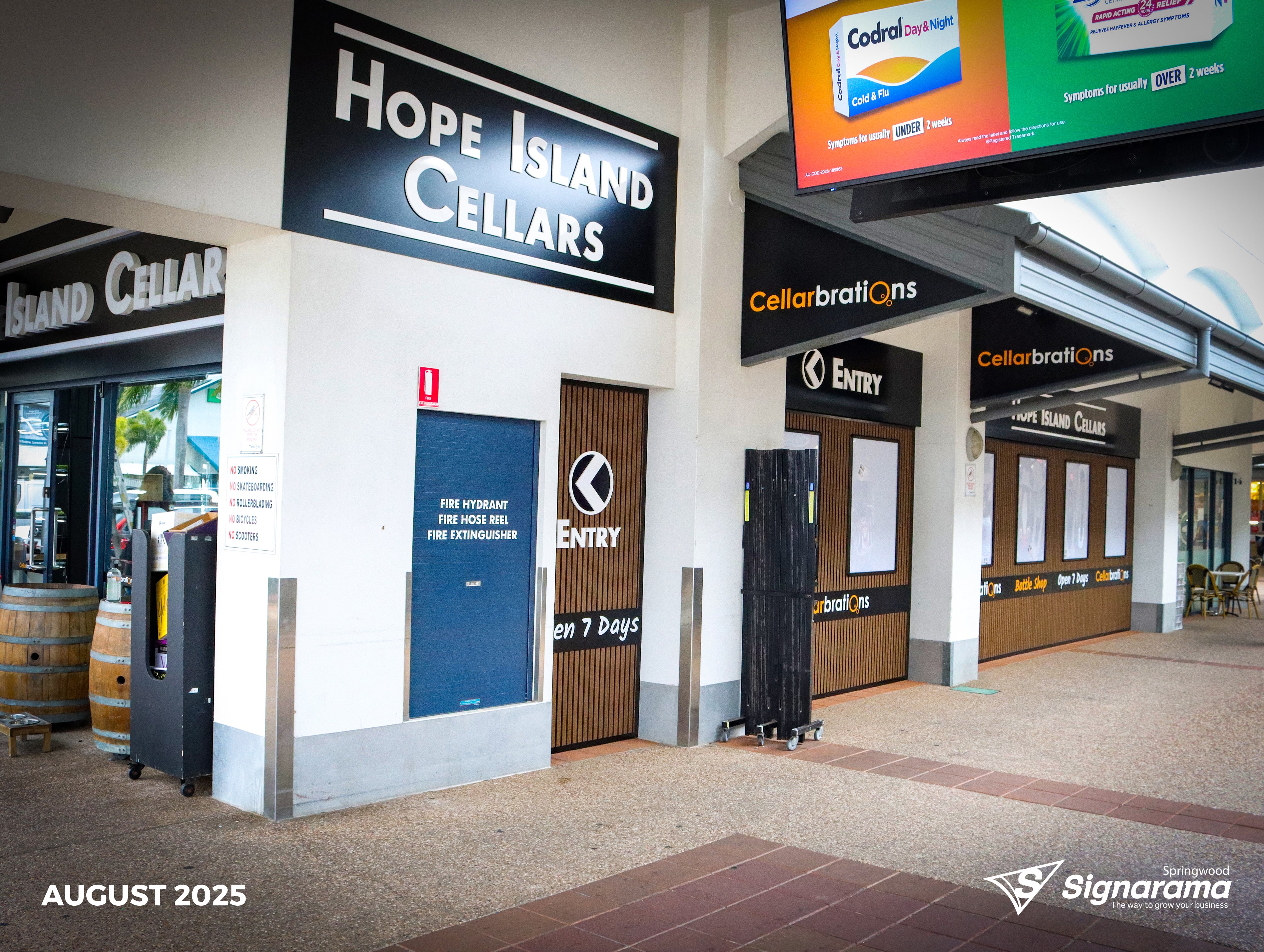 Shop Front Re-brand - Hope Island Cellars