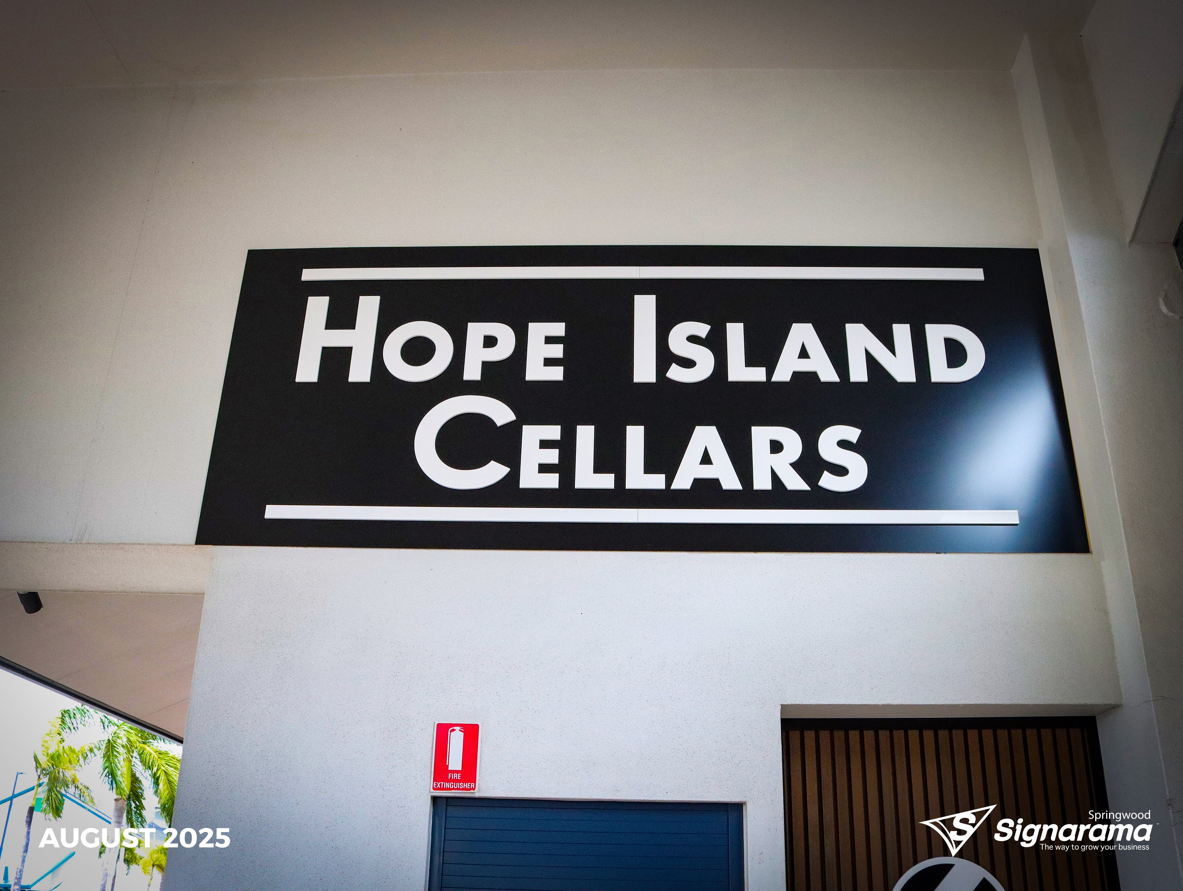 Shop Front Re-brand - Hope Island Cellars
