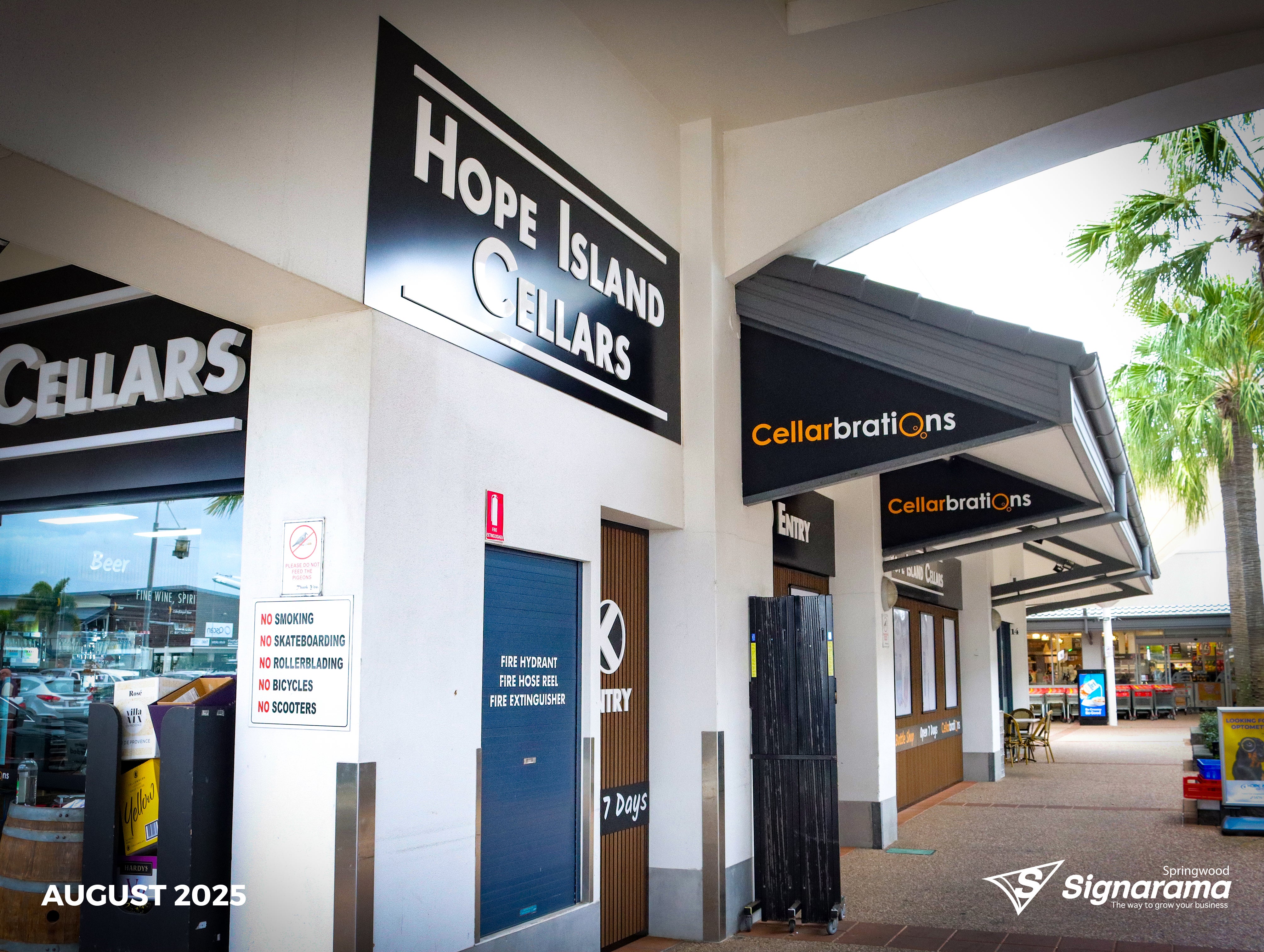 Shop Front Re-brand - Hope Island Cellars
