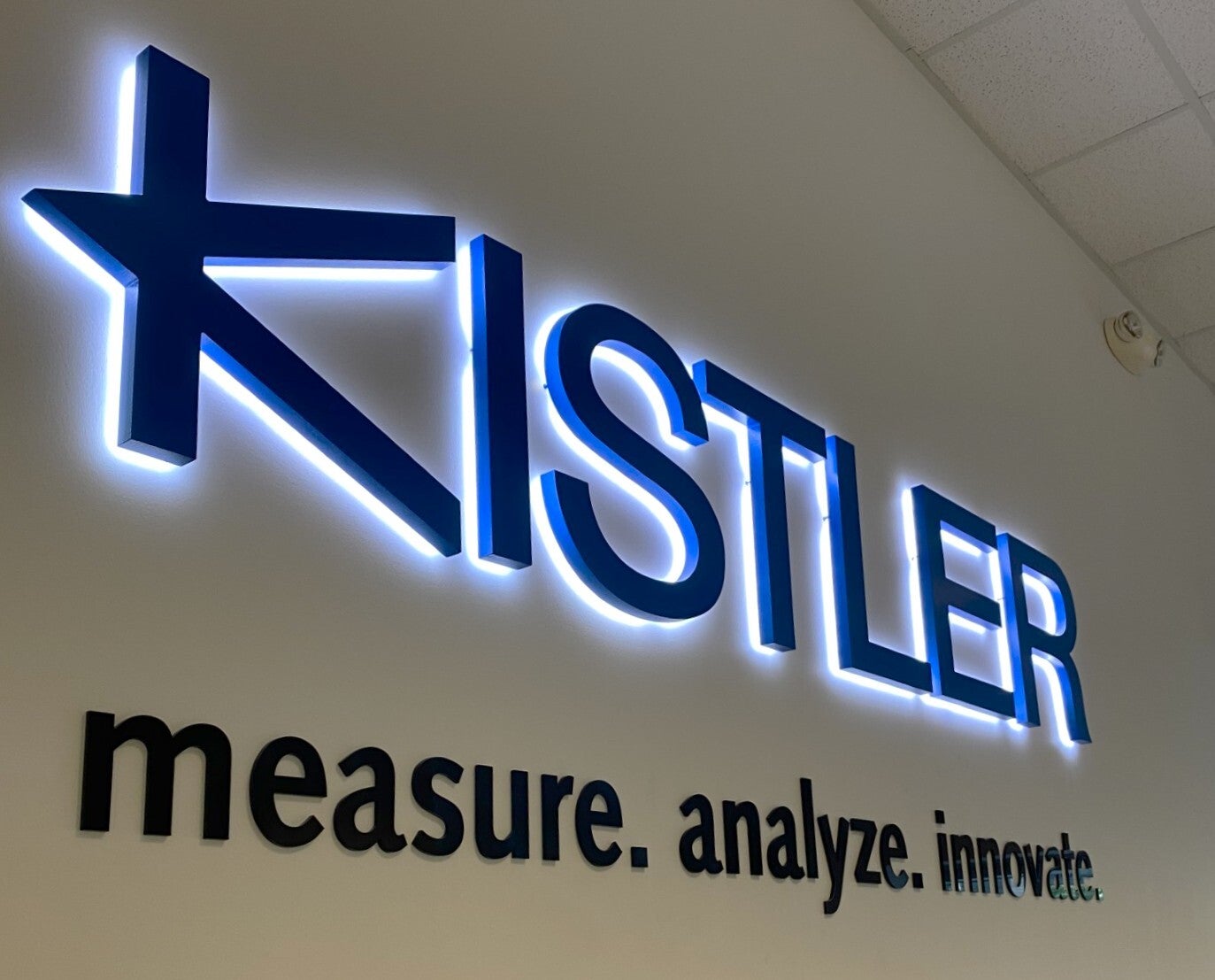 Kistler Instrument Corporation's Illuminating Lobby Signage