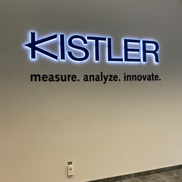 Kistler Instrument Corporation's Illuminating Lobby Signage