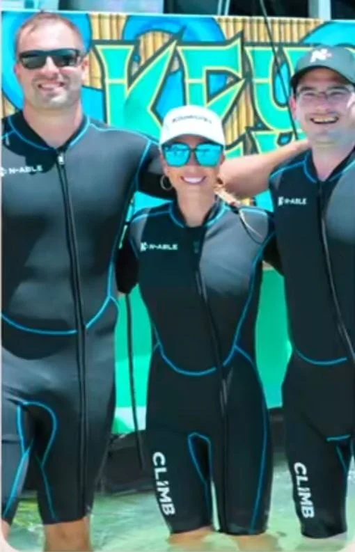 Custom Wetsuits for CLIMB's Exclusive Scuba & Beach Event