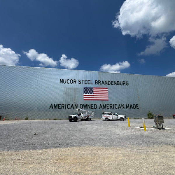 Nucor Steel Dimensional Letters