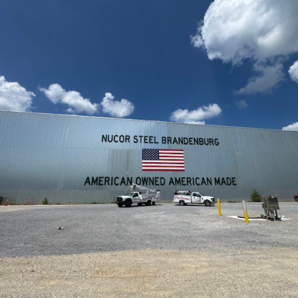 Nucor Steel Dimensional Letters