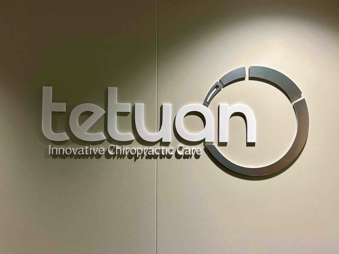Custom Lobby Sign - Unforgettable Brand Impression - Tetuan Chiro, Bellevue, WA