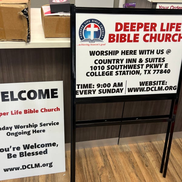 Deeper Life Bible Church of College Station - Signage