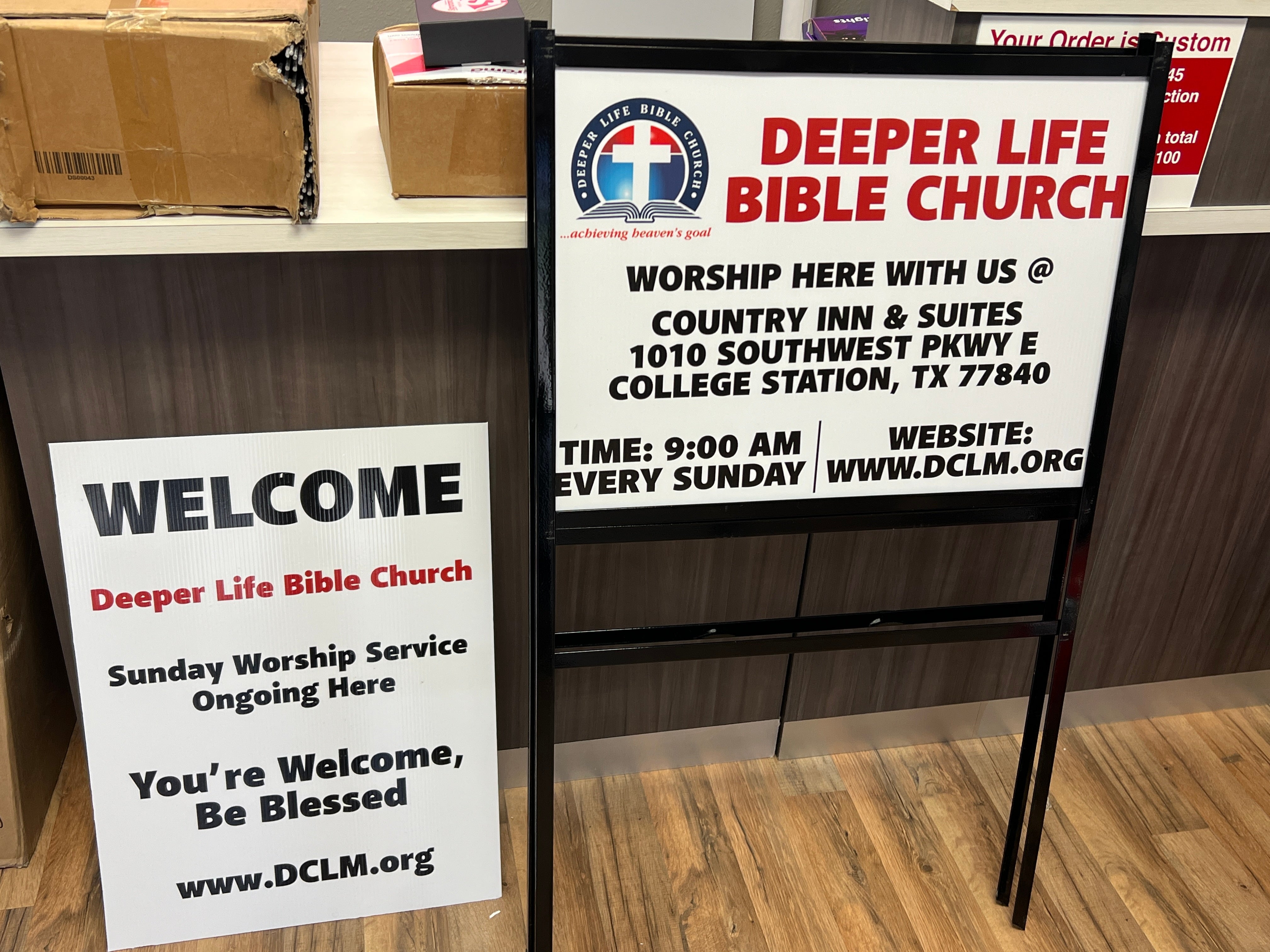 Deeper Life Bible Church of College Station and Custom Signage