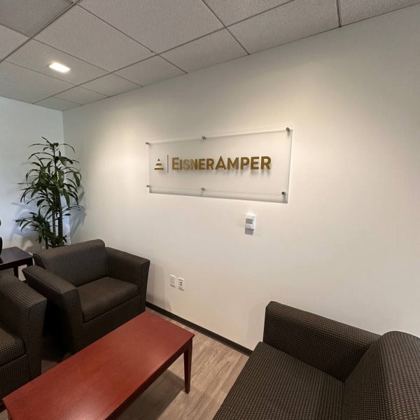 Lobby Sign Design, Fabrication & Installation – EisnerAmper