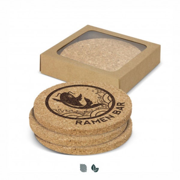 Custom Oakridge Cork Coaster Round - Set of 4