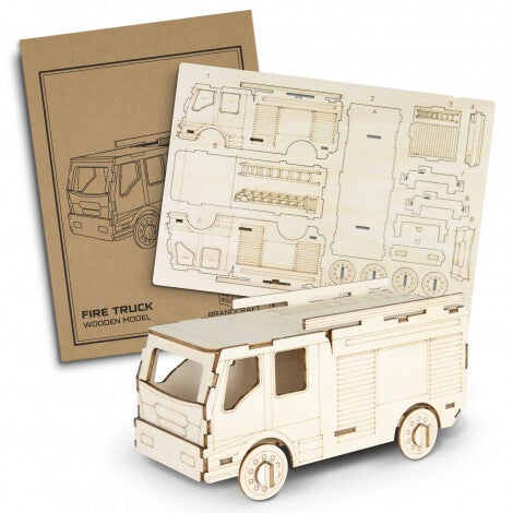 BRANDCRAFT Fire Truck Wooden Model