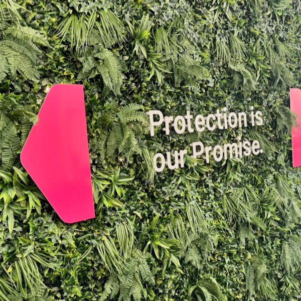 Green Wall & Acrylic Lettering
