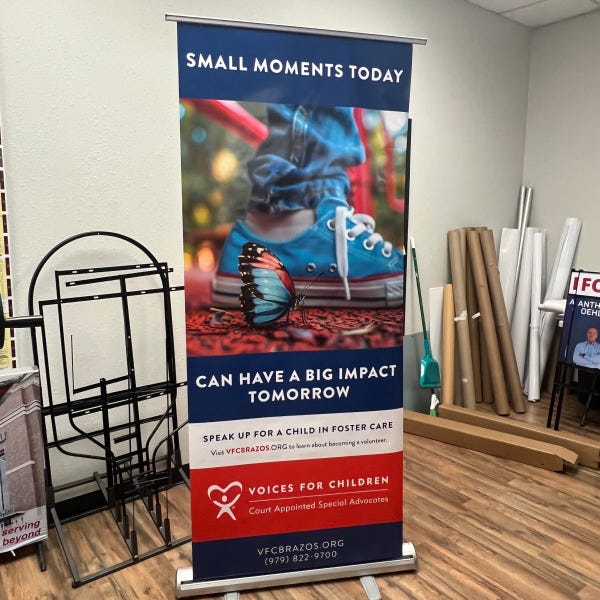 Voices for Children retractable banner