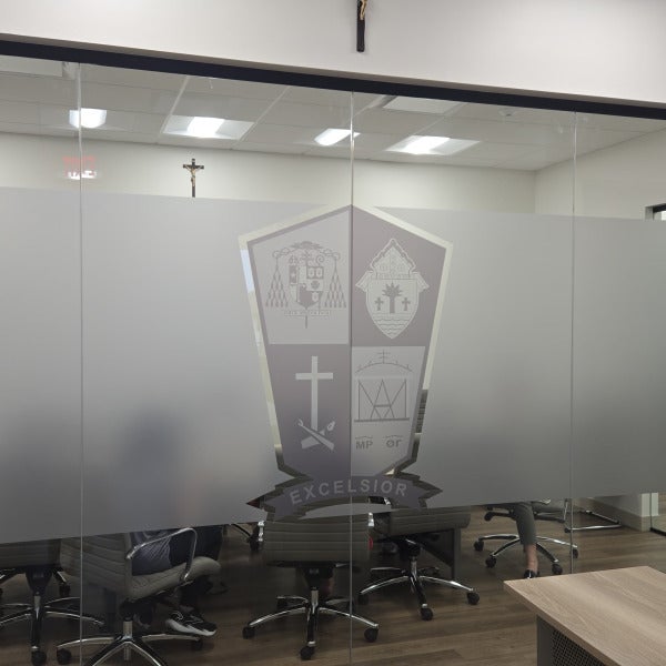 Stunning New Window Frosting at Cardinal Gibbons High School