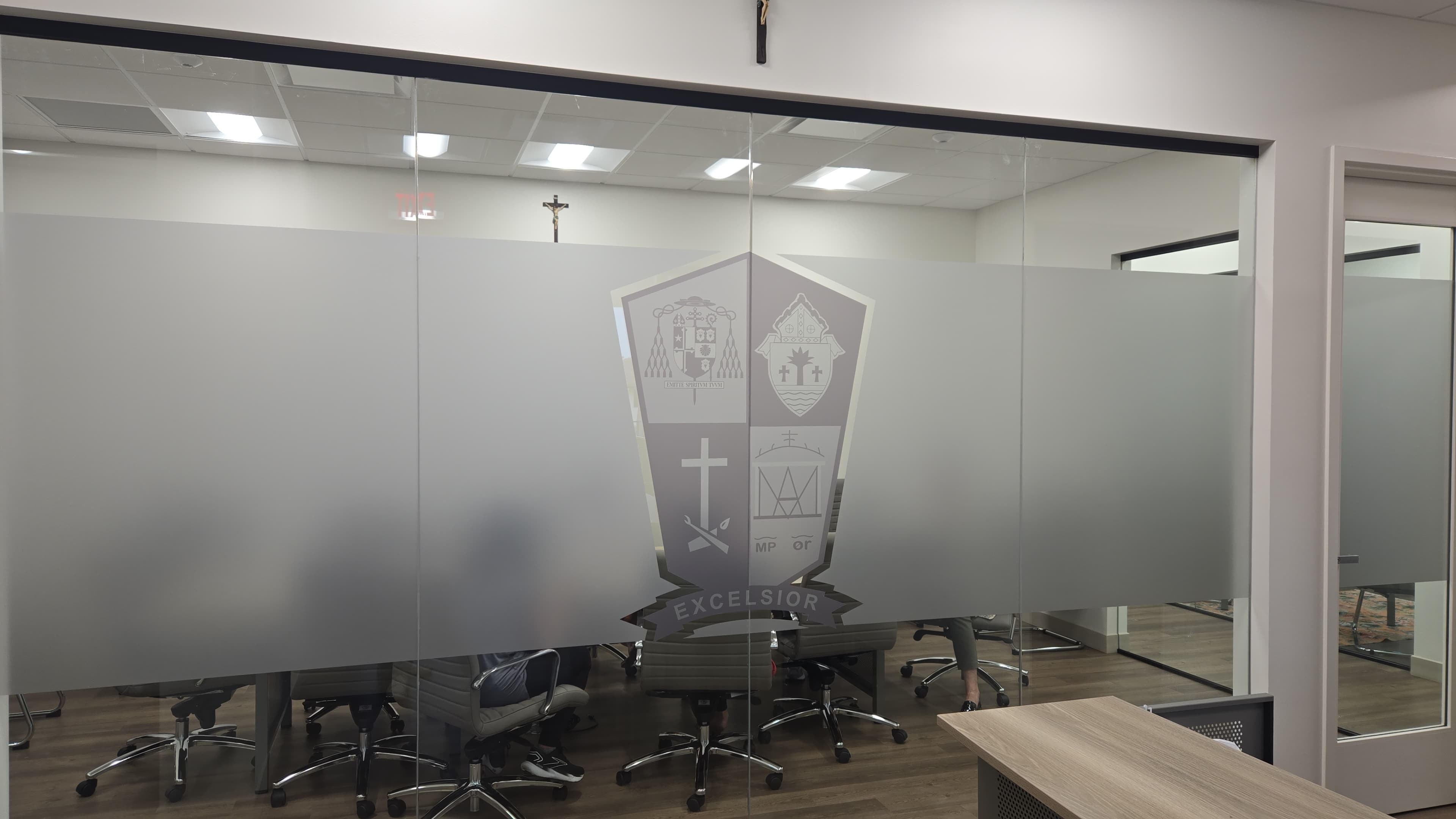 Stunning New Window Frosting at Cardinal Gibbons High School