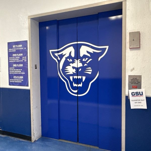 Elevator Wall Wrap at GSU