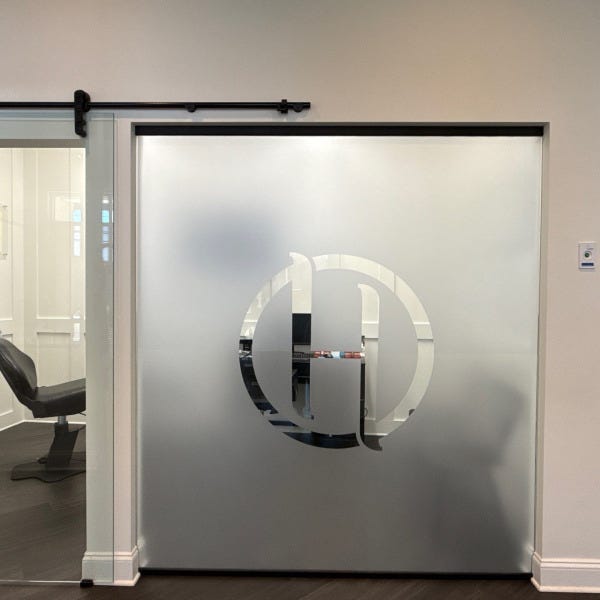 Customer Window Etched Vinyl