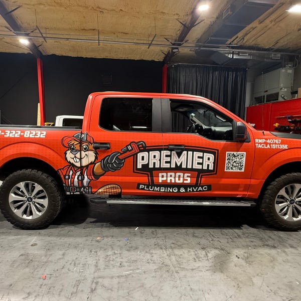 Premier Pros Plumbing HVAC_Front Wrap_Full Vehicle Wrap_Passenger