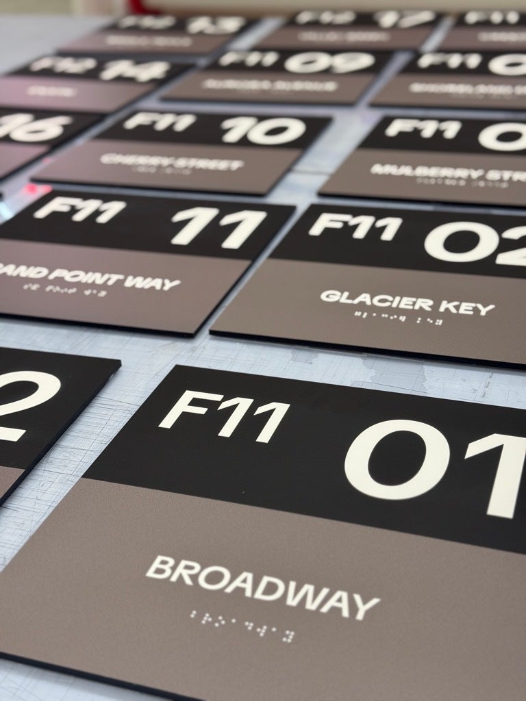 Workspace Experts Pick Custom Suite Plaques for Corporate  Branding, Wayfinding and ADA Compliance - Bellevue, WA