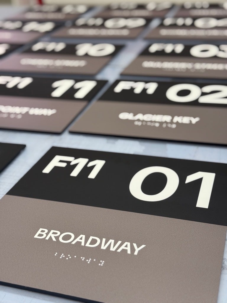 Workspace Experts Pick Custom Suite Plaques for Corporate  Branding, Wayfinding and ADA Compliance - Bellevue, WA
