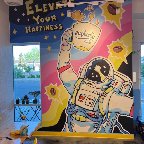 Euphoria Cafe - Interior Wall Mural