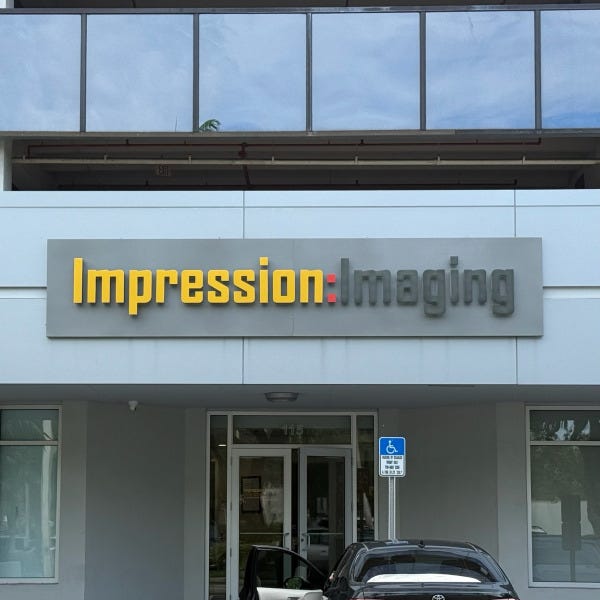 Prominent, Lit, Channel Letter Sign with Metal Backer Panel in Coral Springs, Florida.