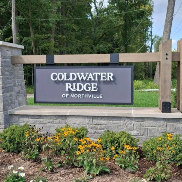 Luxury Monument Signs with Toll Brothers: Coldwater Ridge of Northville