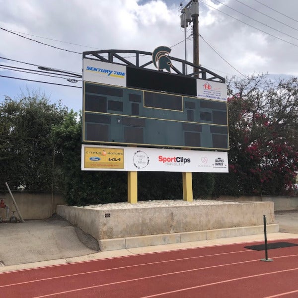 Scoreboard Sponsorship Signs