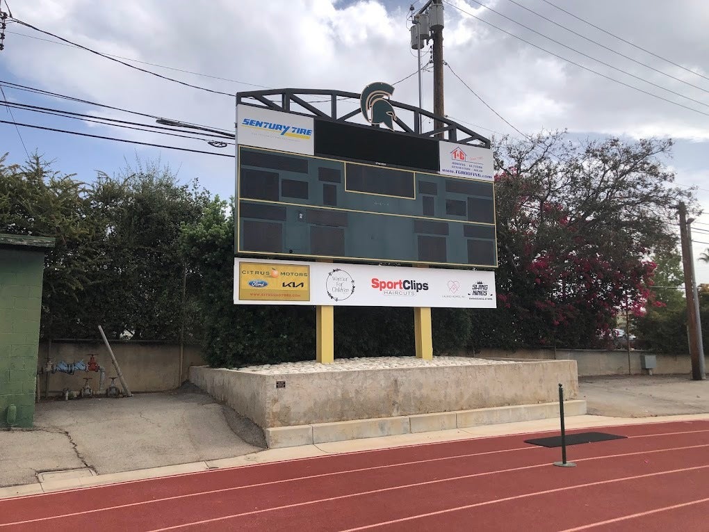Scoreboard Sponsorship Signs
