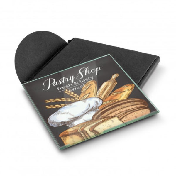 Custom Venice Single Glass Coaster Square - Full Colour