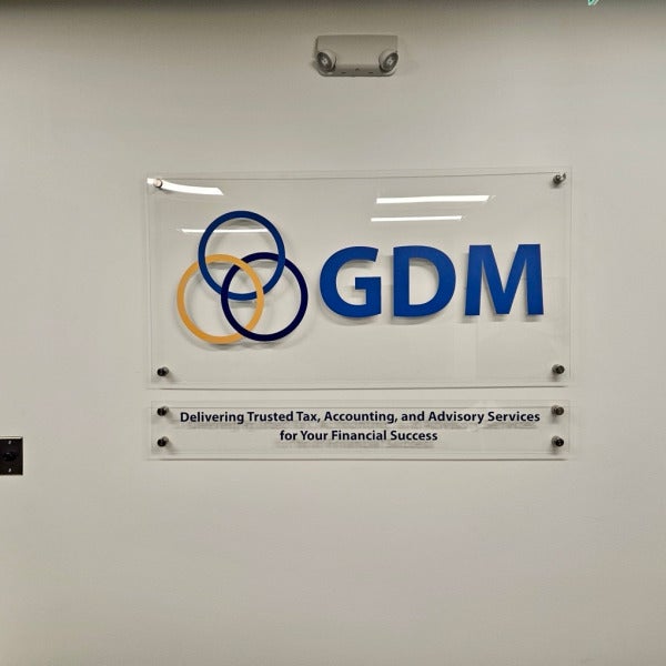 Custom Lobby Signs: How GDM Elevated Their Brand with Professional Office Signage - Bellevue, WA