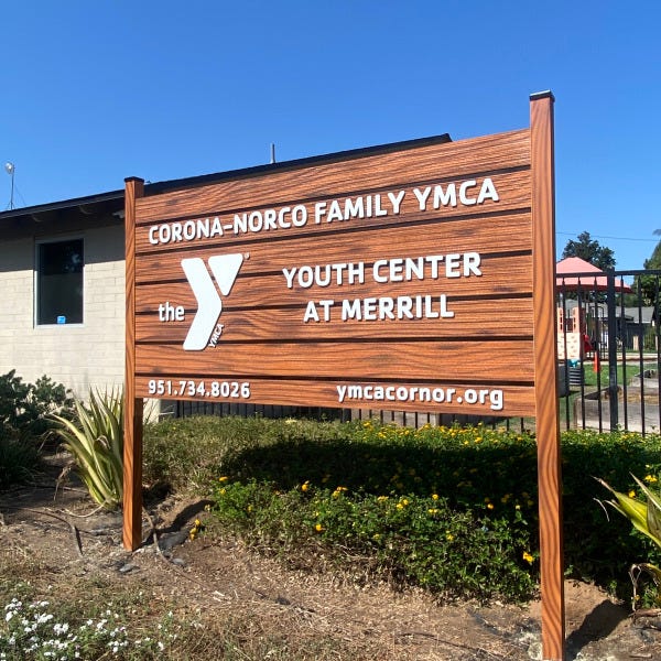 YMCA Merrill Post & Panel Sign