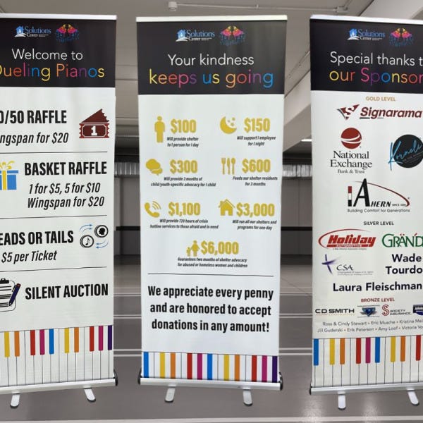 Dueling Pianos Retractable Banners