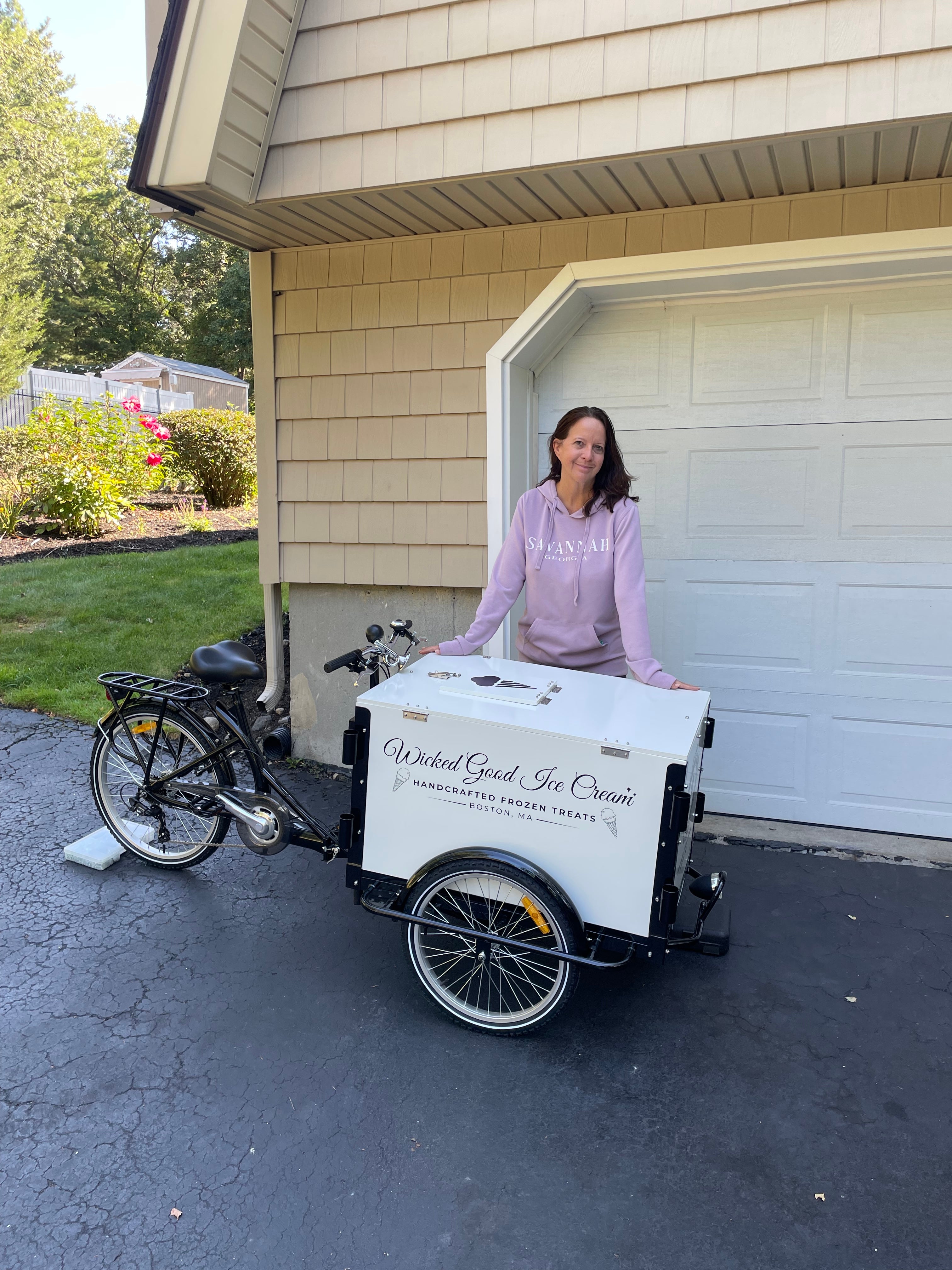Custom Vinyl Graphics for Wicked Good Ice Cream Bike – Boston, MA