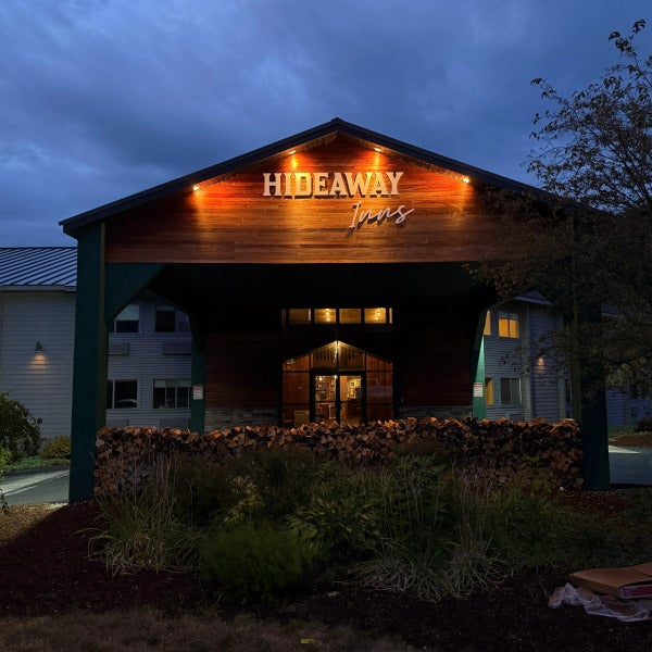 Hideaway Inns New Signage And Updated Building, Newbury NH