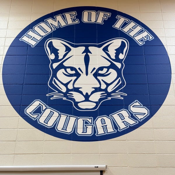 U-46 Canton Middle School Logo and Wall Mural Close up